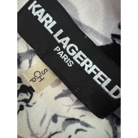 Karl Lagerfeld Paris Yessie Trumpet Sleeve Blouse, size S - Picture 8 of 9